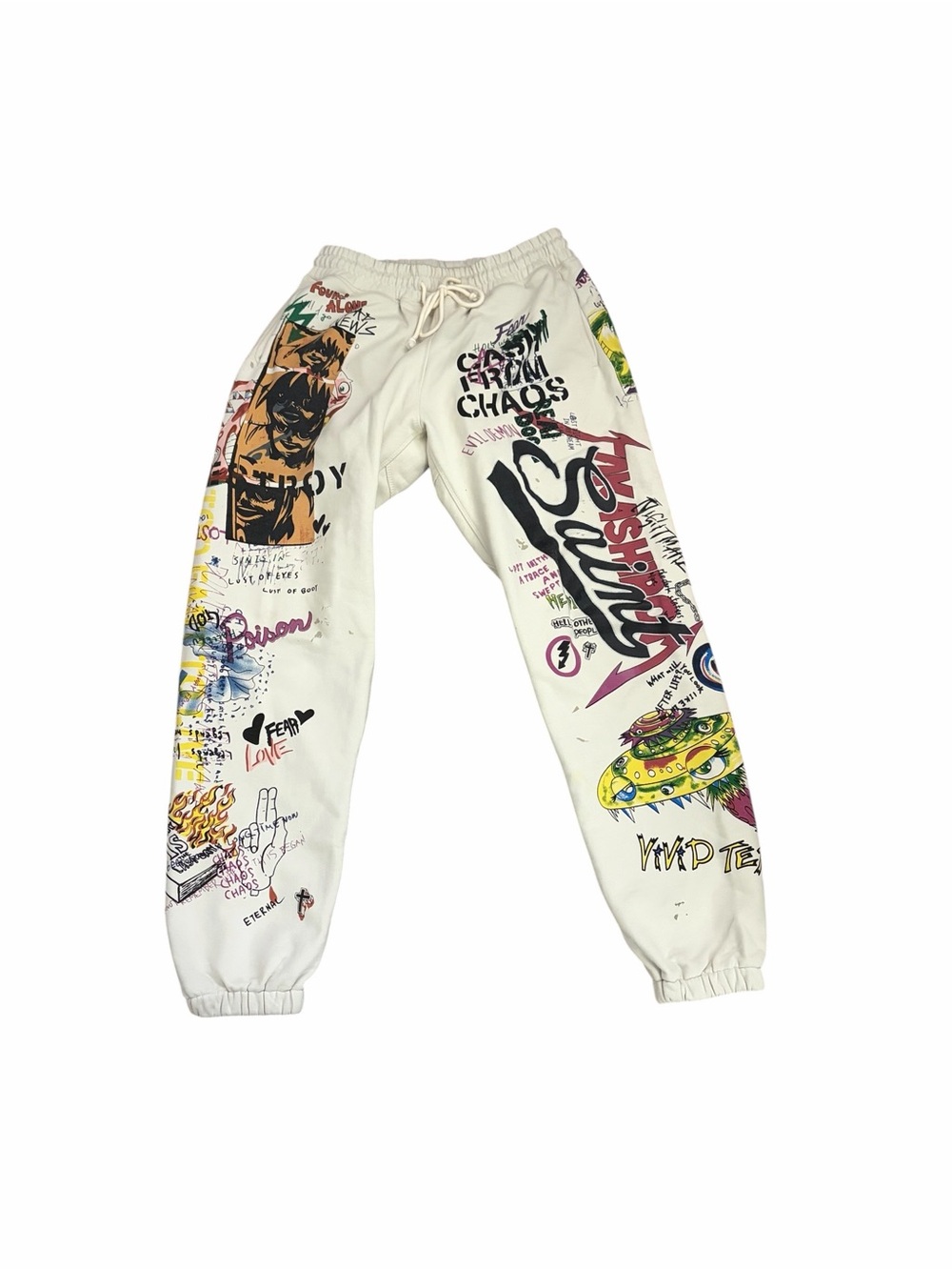 Takashi Murakami x SAINT Mxxxxxx Graff Sweatpants White Size L Made in Japan